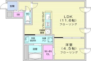 南郷７丁目駅 徒歩2分 5階の物件間取画像